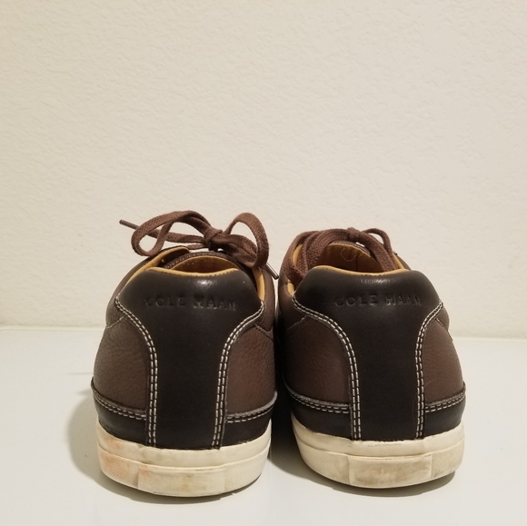 Cole Haan Men Size 10 M Leather Tie Top Low Profile Sneaker - Picture 6 of 9